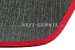 Set van 4 vloermatten, perfecte pasvorm (rood/zwart)