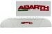 "ABARTH" hoedenplank, bekleding van imitatieleer, wit / rood