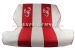 Seat covers red/white "Scorpione", artificial leather