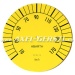 'Abarth Veglia' dial for speedometer, yellow
