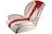 Fundas asientos rojo/blanco "Abarth", imitación cuero cpl. d