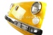 Wand-Deko "Fiat-500-Frontmaske"  gelb, inkl. Beleuchtung