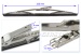 Set of wiper blades, stainless-steel