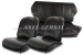 Housses de sièges, noires, cuir artificiel, avant et arrière