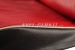 Seat covers red/white top edge, artificial leather, fr. & ba