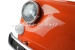 Wand-Deko "Fiat-500-Frontmaske" orange, inkl. Beleuchtung