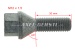 Radbolzen mit Konus, M12 x 1,5 / 30 mm Gewindelänge
