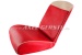 Seat cover red/white top, artificial leather, front & back