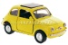 Model car Fiat 500 F, yellow, 1:32, plastic