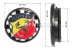Cubre-ruedas "Abarth", escudo sobre diseño a cuadros, 55 mm