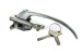 Door-handle/lock, left (aluminum) with cylinder and keys