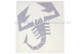 Abarth/Scorpion sticker 200 x 213 mm, zilverkleurig