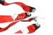 Safety belt for back seat, in pairs, red
