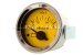 "Abarth" voltmeter, 52mm, gele wijzerplaat