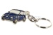 Porte-clés "Fiat 500", bleu, métal