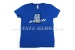 Dames-T-shirt, motief "Axel Gerstl Classic Logo" (blauw)