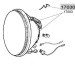 Clip for headlamp chrome ring, type 1