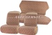 Seat covers, brown/cream-coloured, fabric, front & back