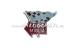 Mille Miglia Zielflagge Metallemblem zum Aufkleben