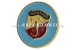 Abarth Horn Button button, metal (coat of arms / blue bgrd)