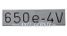 SoPo: Schriftzug "650e-4V", Emblem aus Metall