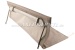 Convertible top with front bow & middle stick (short), beige
