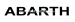 Sticker "Abarth" opschrift 370 mm, zwart