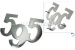 Emblème arrière "595" / 106 x 87 mm