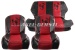 Fundas asientos rojo/negro "Scorpion", imitación cuero cpl.