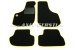 Set of foot mats "Fiat" (yellow/black) with logo, small