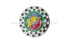 'Abarth' emblem, chequered round, 58 mm, bolted