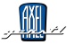 Sticker "Axel Gerstl" blauw, klein (117 x 62 mm)
