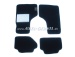 Set of foot mats, black with black rim, 4 pieces, alu plate