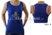 Female-shirt 'Axel Gerstl Classic Logo', sleeveless/blue