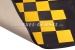 Cubierta de capota "Corsa", a cuadros negros y amarillos