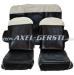 Seat cover black/white top, artificial leather, front & back