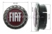 Couvercle pour jante, motif "Fiat", rouge, 42,5 mm / 50 mm