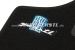 Set of foot mats black with blue "AXEL GERSTL" logo