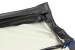 Convertible top with front bow and middle stick, black
