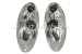 Set of tail lamp housings with rubber base, alumium, 2 pc