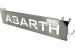 Motorhauben-Aufsteller unten, "Abarth" (Arial-Letter)