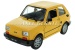 Modellauto Welly Fiat 126, 1:24, Farbe gelb