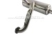 Sport exhaust pipe, stainless steel, 1 tailspout 50 mm