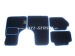 Set of foot mats, black with blue rim 4 pieces 'action-stop'