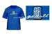 T-shirt, motief "Axel Gerstl Classic Logo" (blauw shirt)