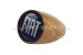Schaltknauf mit "FIAT"-Logo, Holz, Höhe 63 mm