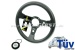 Luisi sport-steering wheel 'Falcon 31', PU/black spokes