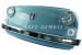 Wanddecoratie "Fiat 500 frontmasker" lichtblauw, incl. verli