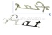Emblema "fiat" letras, 60 mm