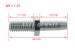 Centreerpen voor remtrommel (M8x1,25 - 17mm / pen 19mm)
